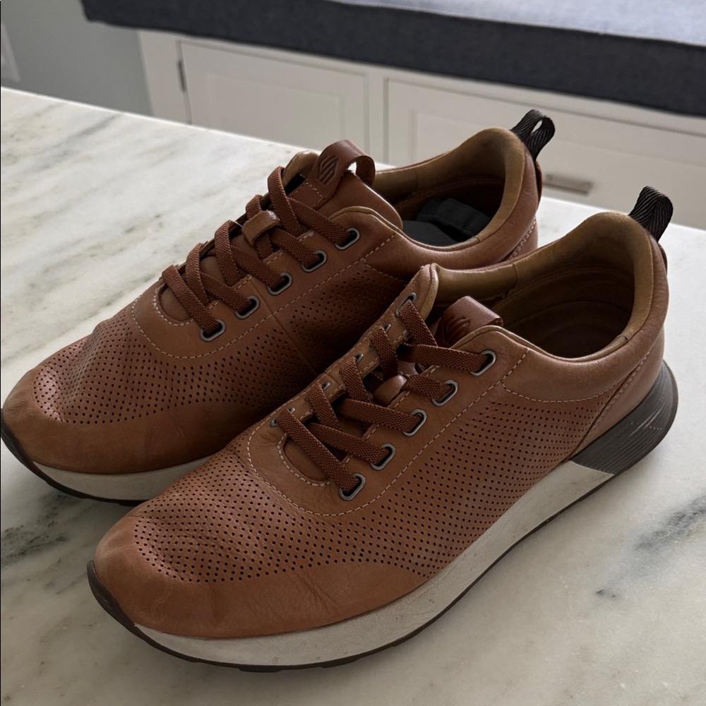 Johnston & Murphy Tan Leather Sneakers